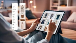 A person working on e-commerce website design.