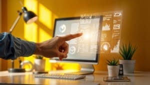 website trafiği ile ilgilenen uzman görseli
