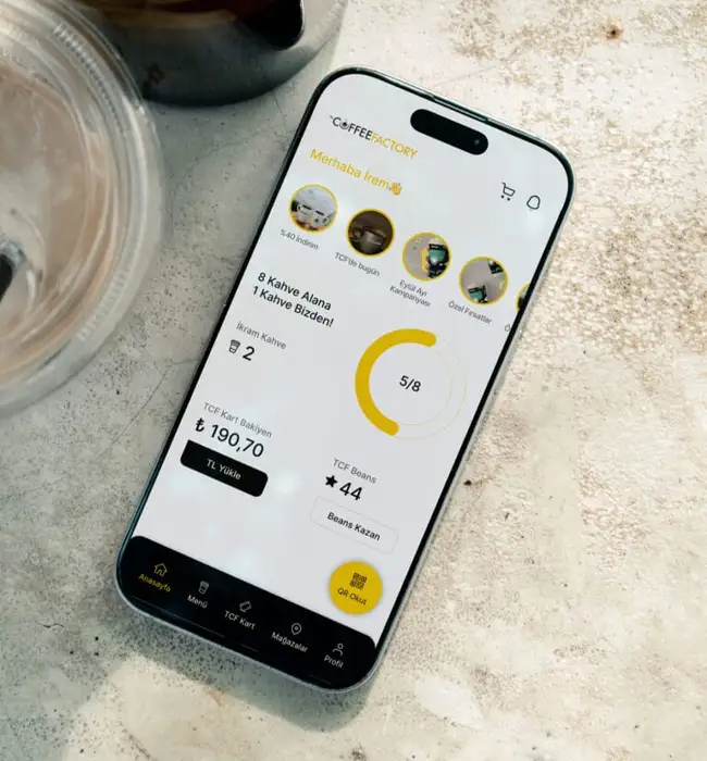 the coffee factory mobil uygulama gelistirme